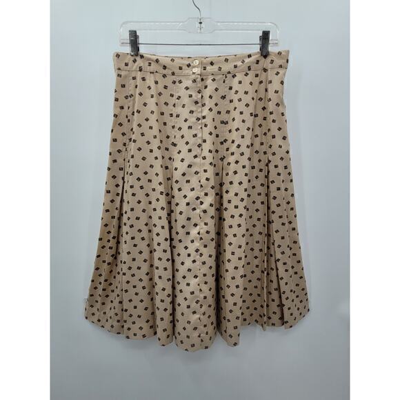 Charter Club Vintage Tailored Button Up Midi Pleated Skirt Set 2 Piece Outfit - Picture 8 of 15